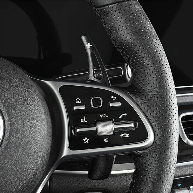 for Benz GLE GLS 2020-23 Black Aluminum Steering Wheel Shift Paddle Extension 2P