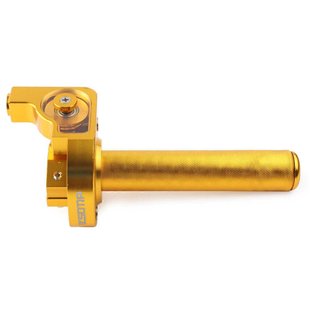 7/8inch Motorcycle Handlebar CNC Hand Grip Twist Throttle Accelerator Gold Q