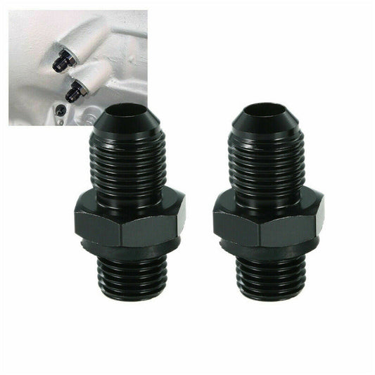 6AN-1/4 Transmission Oil Cooler Adapter Fitting GM Turbo 350 400 4L60E 200R 2pcs