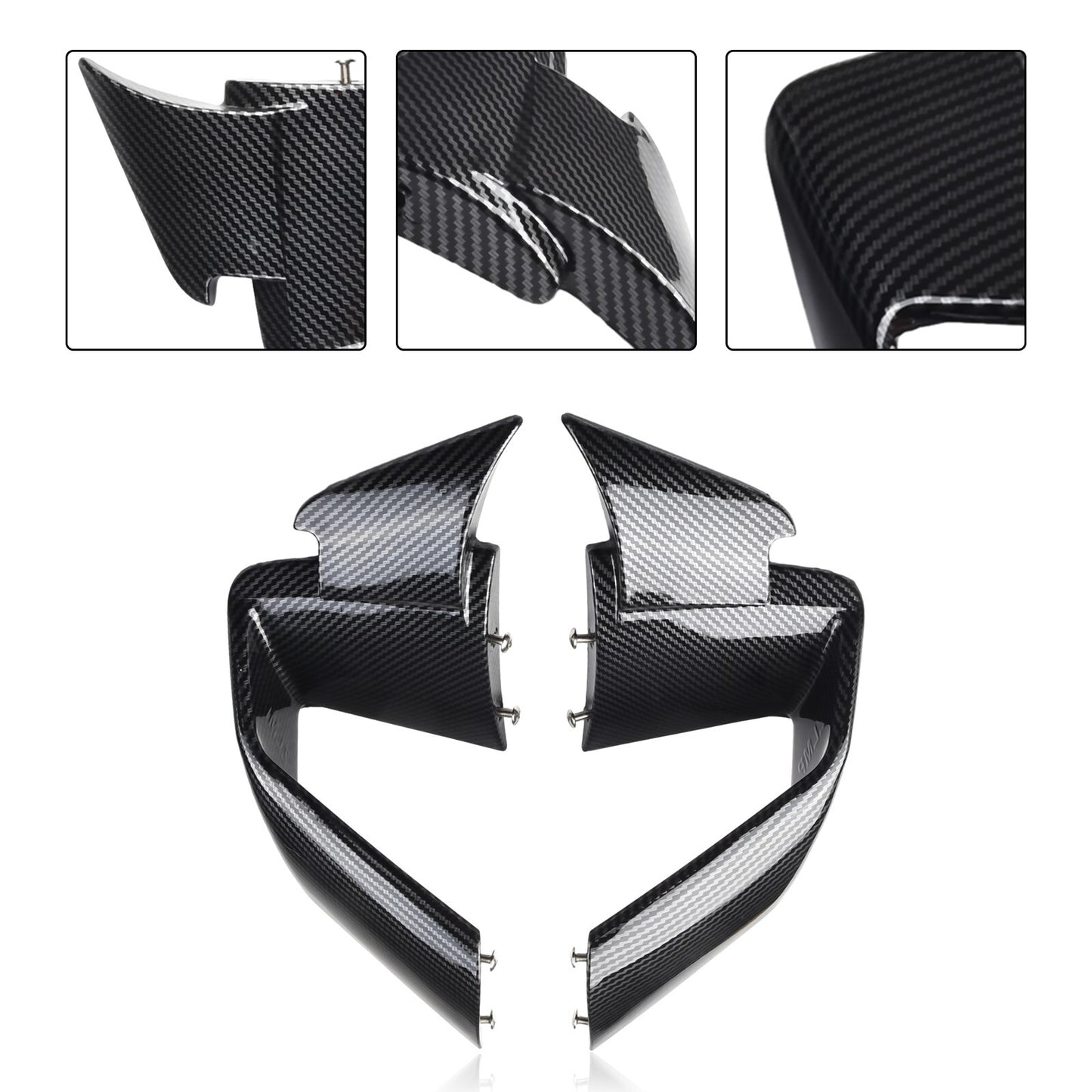 Carbon Fiber Front Spoiler Fxed Wind Winglets For S1000RR M1000RR 2019-2022