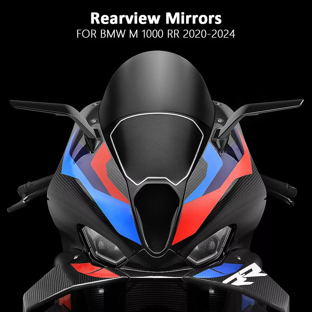 for BMW M1000RR 2020 - 2024 Rearview Mirrors Adjustable Rotating Wind Wing