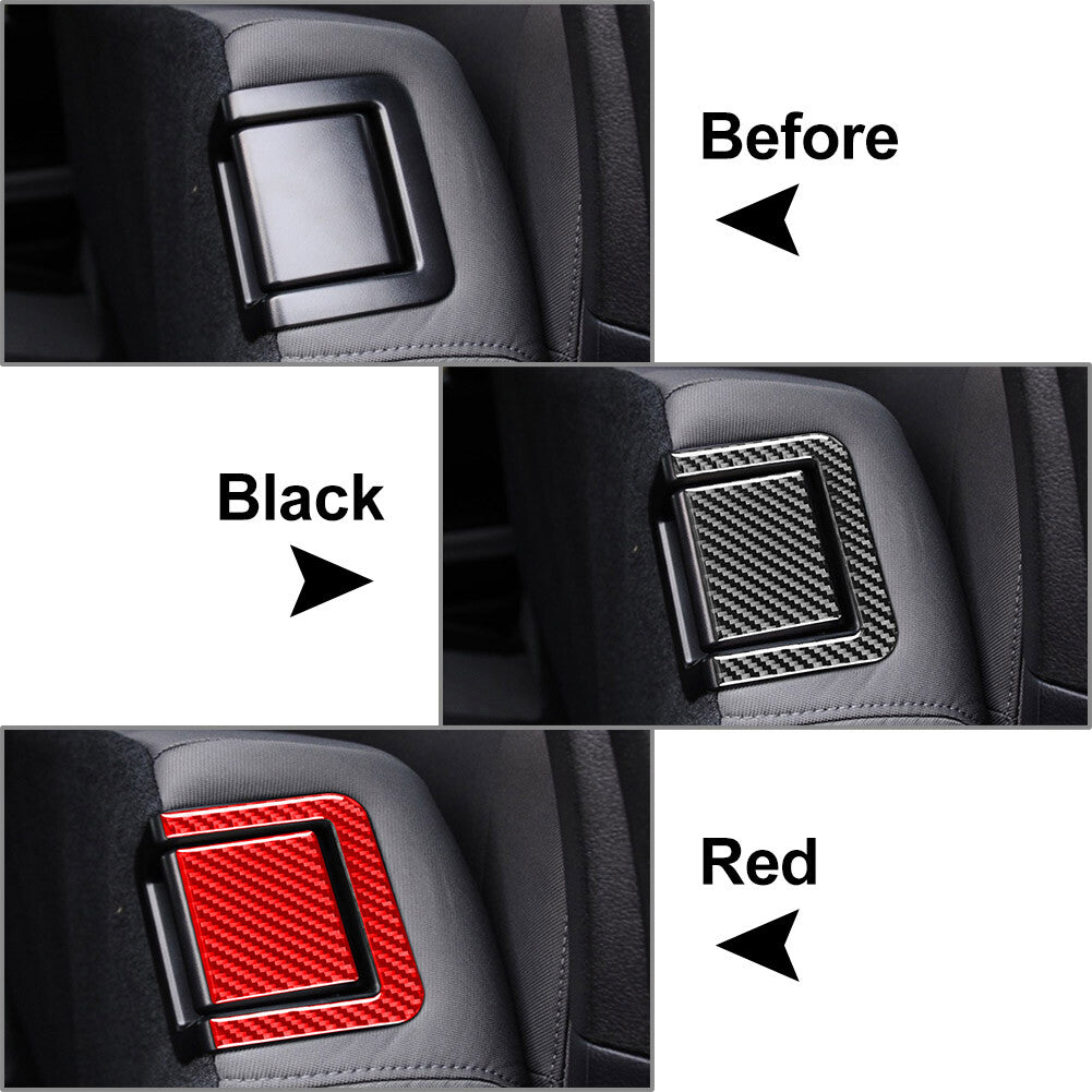 for Toyota Tundra 14-21 4x Carbon Fiber Rear for Seat Adjustment Panel Cover Trim