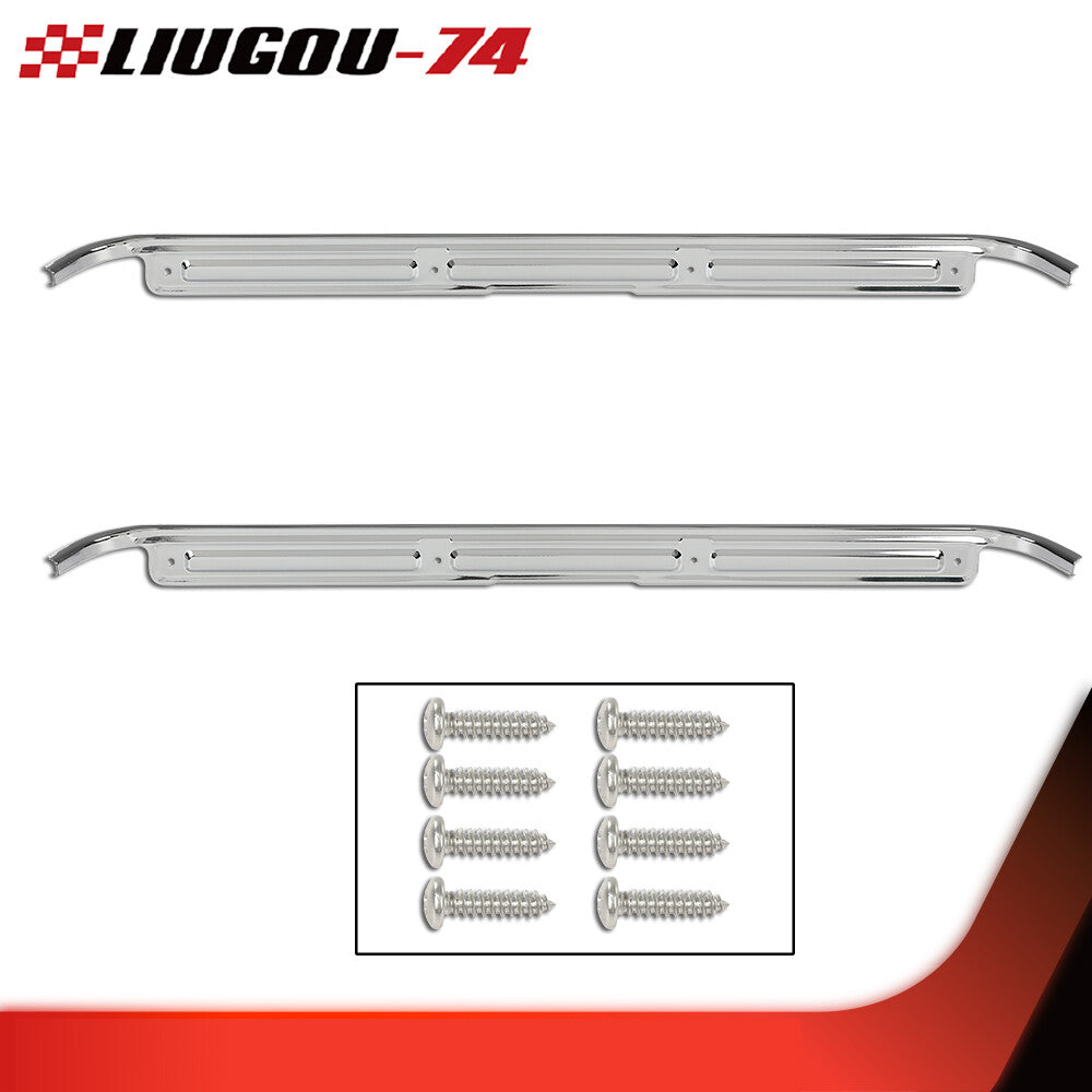Suitable for 1967-1972 for Chevrolet C10 for GMC trucks, chrome door and window panels with hardware, 1 pair.