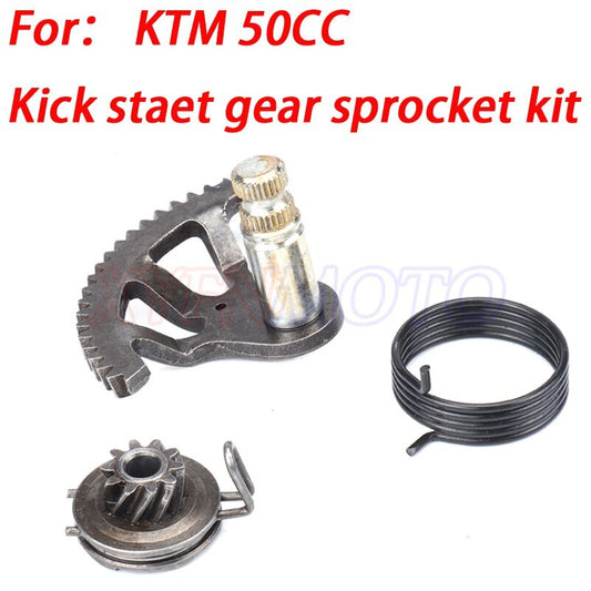 ATV Kick Start Shaft Sleeve Gear Sprocket Spring Kit 50SX GY6 Pinion Engine