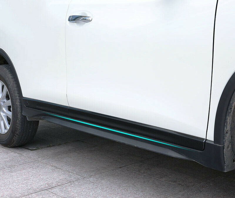 4P for Nissan Rogue 2014-2020 Carbon Color ABS Side Door Body Molding Cover Trim