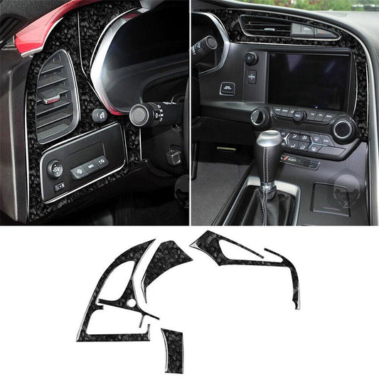 Air Vent Outlet Panel Trim for Chevrolet for Corvette C7 2014-19 Forged Carbon Fiber