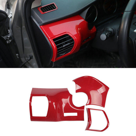 for Lexus NX200t 300h 2015-21 Red Carbon Fiber Console LR Air Outlet Vent cover