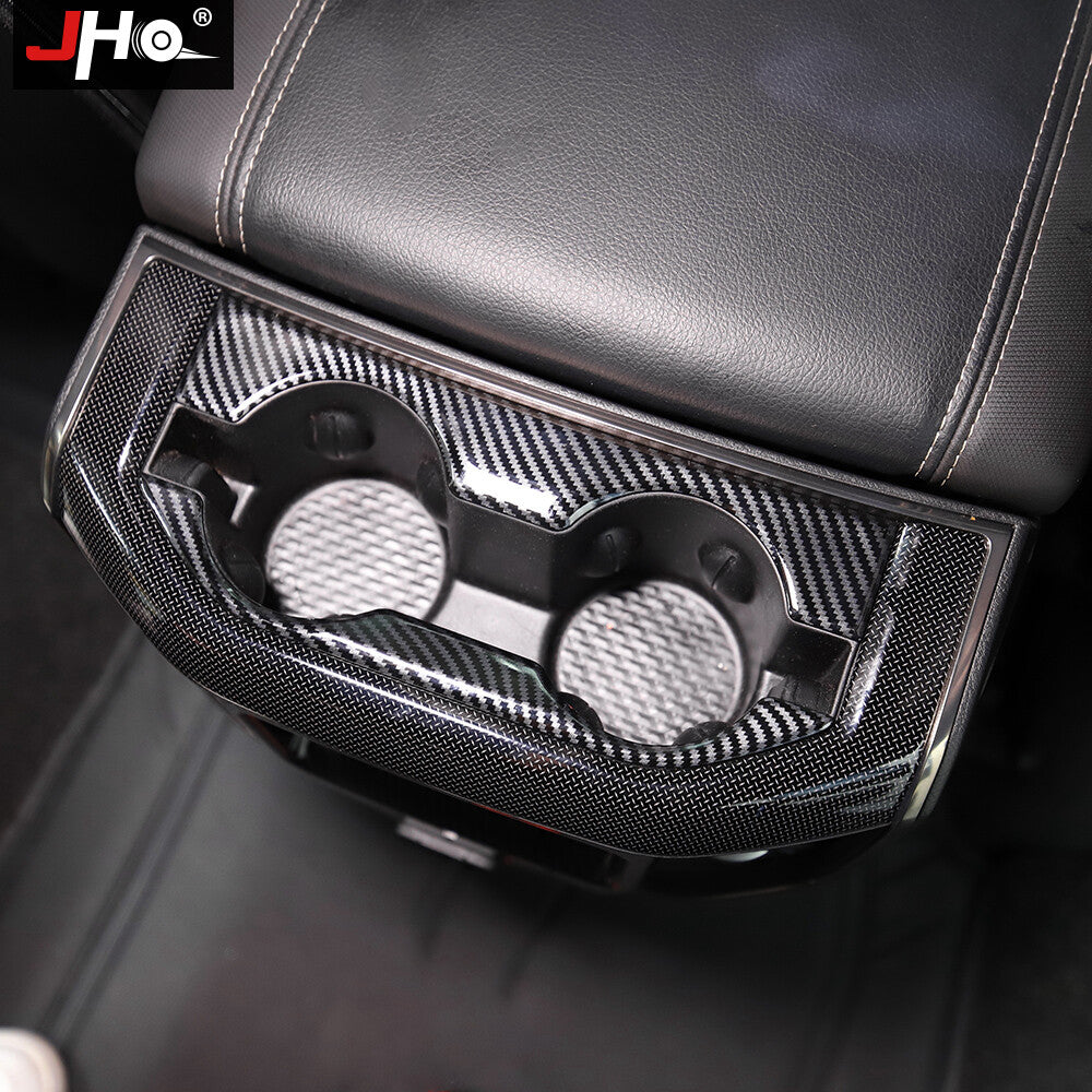 For 2019-2021 for Dodge for Ram 1500 Carbon Fiber Rear Center Water Cup Holder Panel