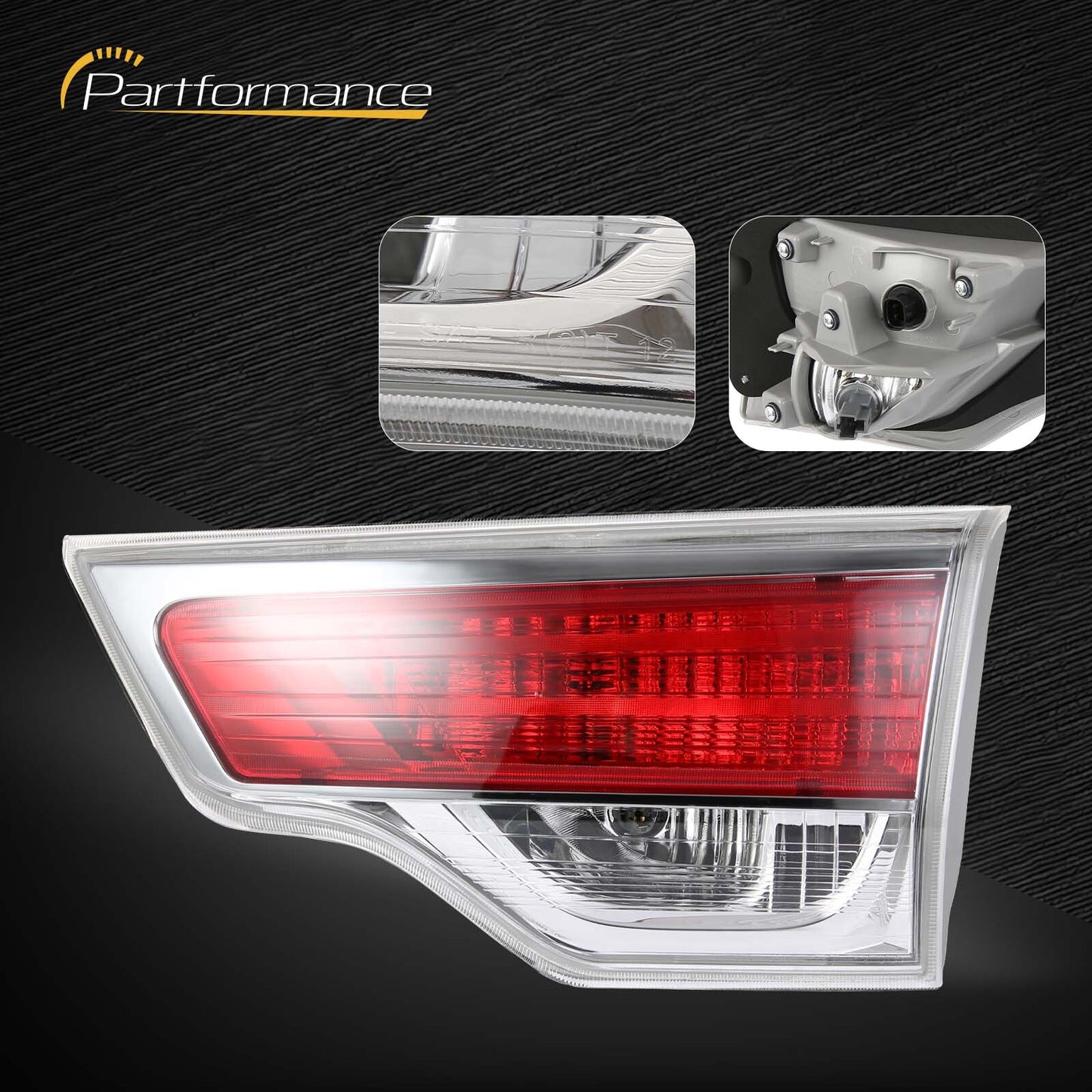 The rear brake light is applicable to the inside right side of 2014 and 2015 for Toyota Highlander models.