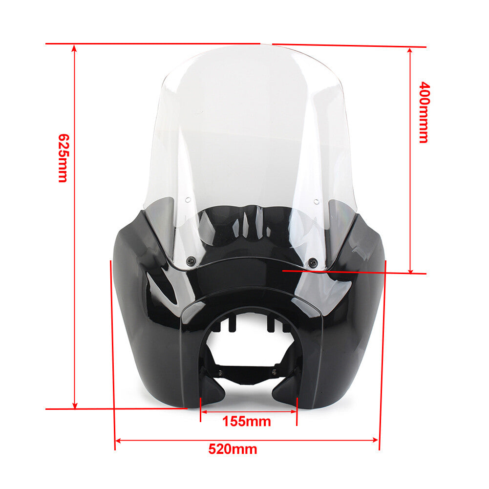 1x Fit for Harley Davidson HD Dyna Wide Glide Fat Bob Fairing w/ 15'' Windshield