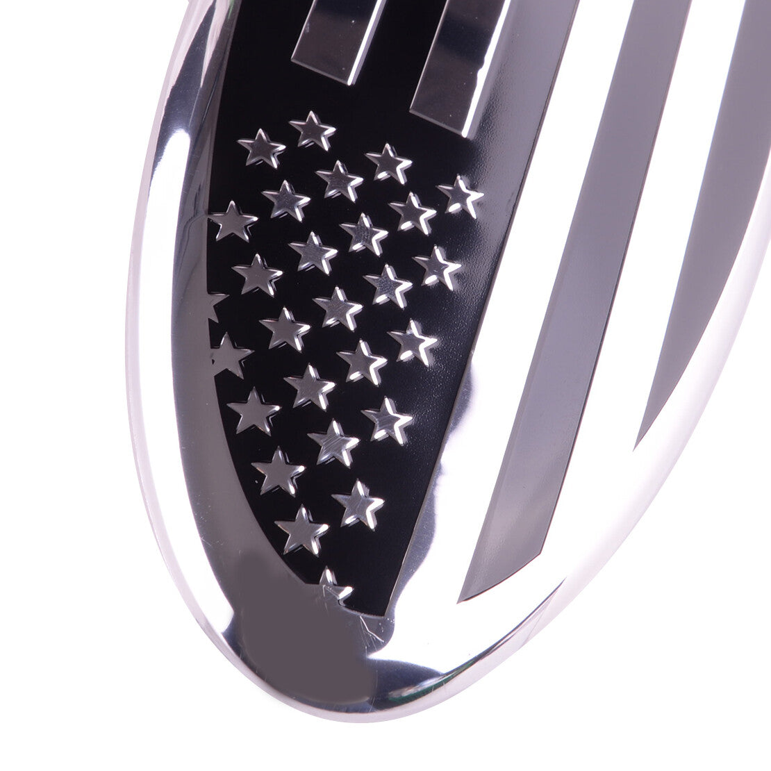 Fit  for ford  F150 Explorer 1x Front Oval Logo Emblem US Flag Cover Frame Trim Q