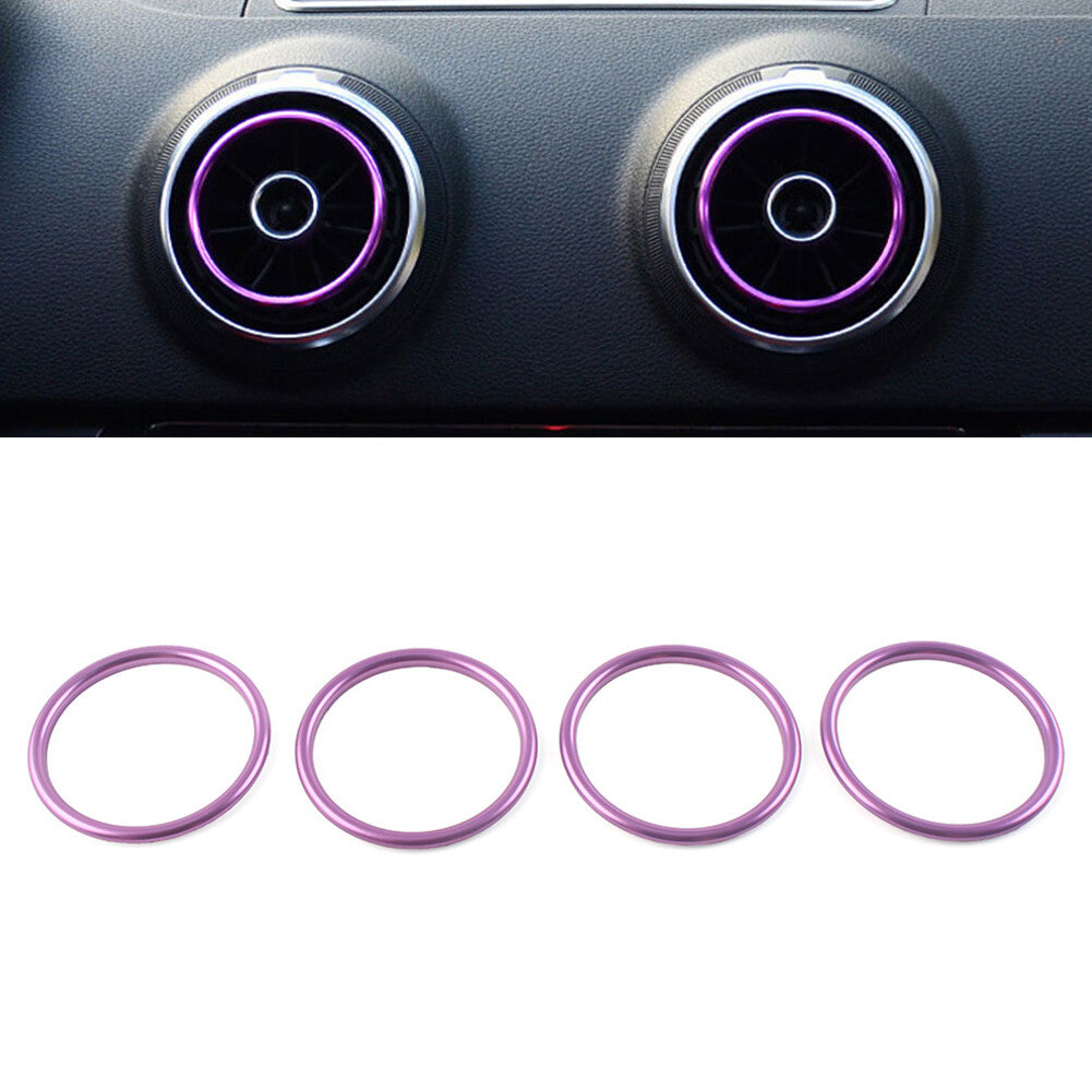 4x Air Condition Vent Outlet Inner Ring Trim for Audi A1 S1 8X 2010-2018 Purple