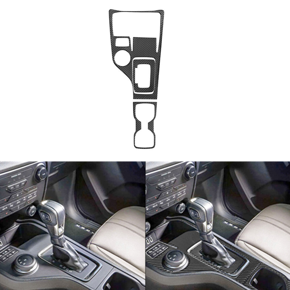 Carbon Fiber GPS Navigation Panel Cover Trim For Lancer 2008-2015 v