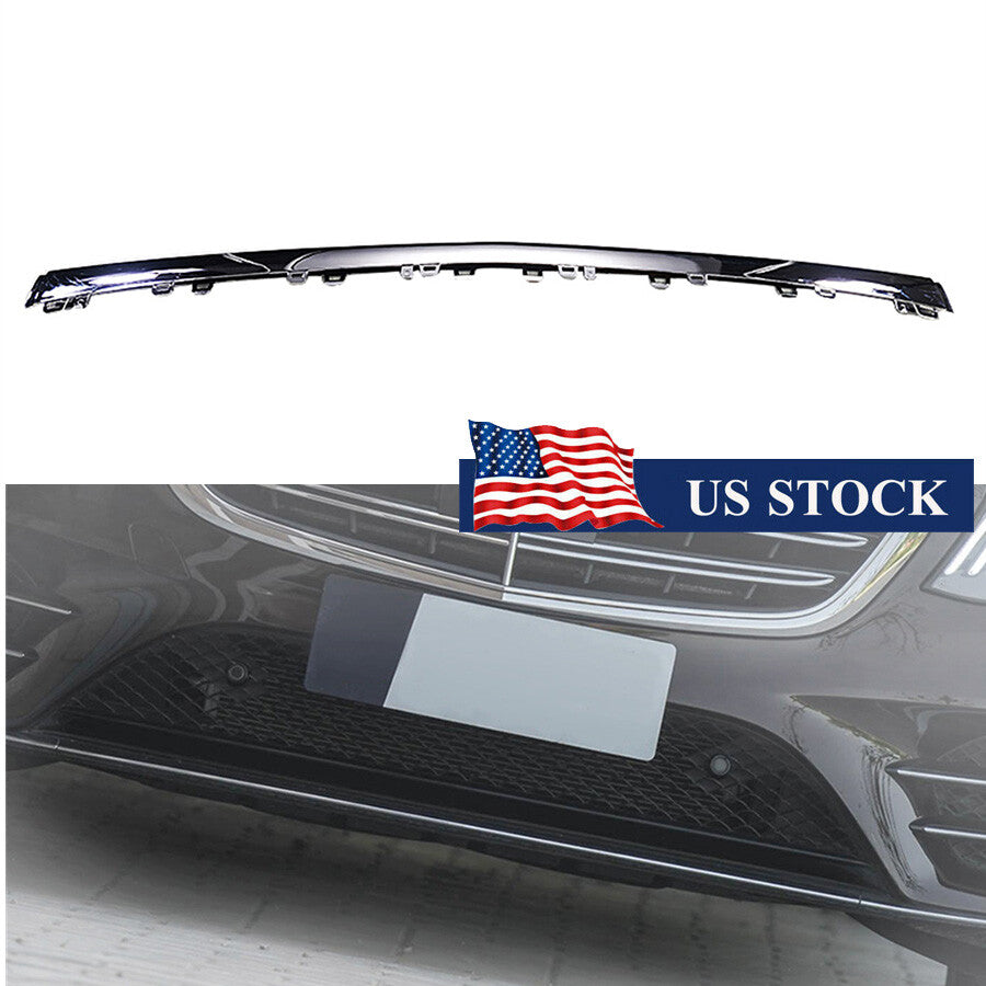Chrome Front Bumper Lip Bezel Cover Trim For 2018-20 S45 S560 W222