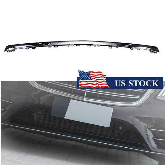 Chrome Front Bumper Lip Bezel Cover Trim For 2018-20 S45 S560 W222