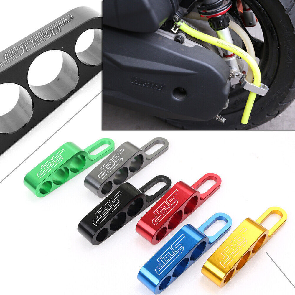 6mm Universal Motorcycle Three Pipes Bracket Stent Waste Oil Tube Fixed 6 Color