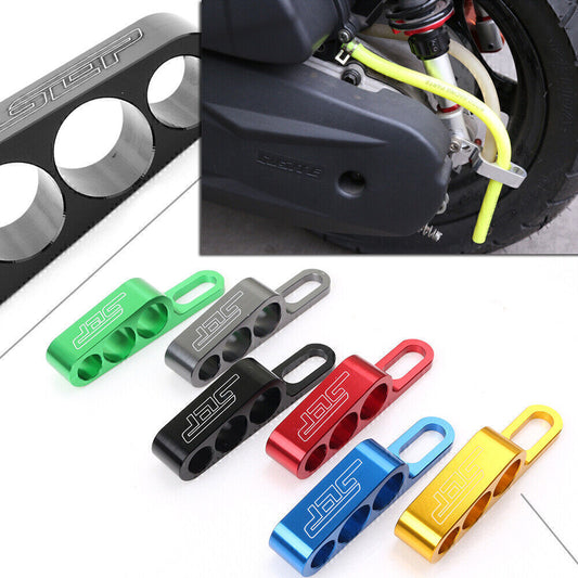 6mm Universal Motorcycle Three Pipes Bracket Stent Waste Oil Tube Fixed 6 Color