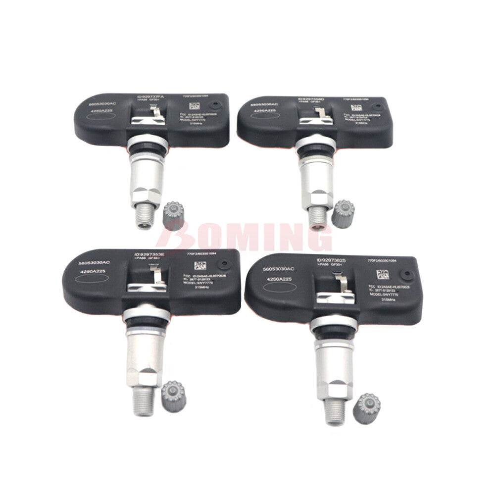 NEW 4Pcs 56053030AC Fit for Chrysler for Dodge for Jeep TIRE PRESSURE SENSOR TPMS 315MHz