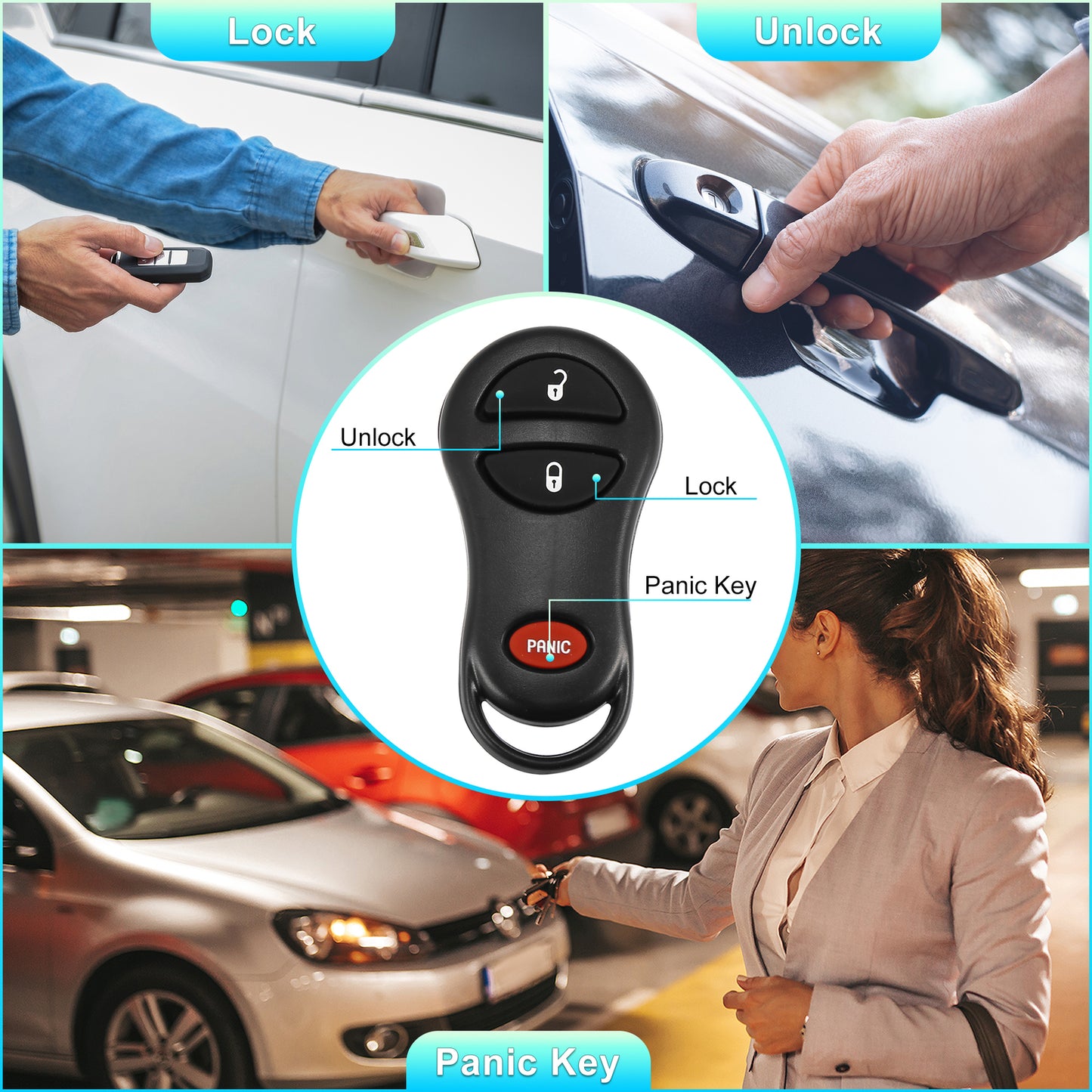 315MHz Keyless Entry Remote Key Fob GQ43VT9T Suit for Jeep Cherokee Item of 1
