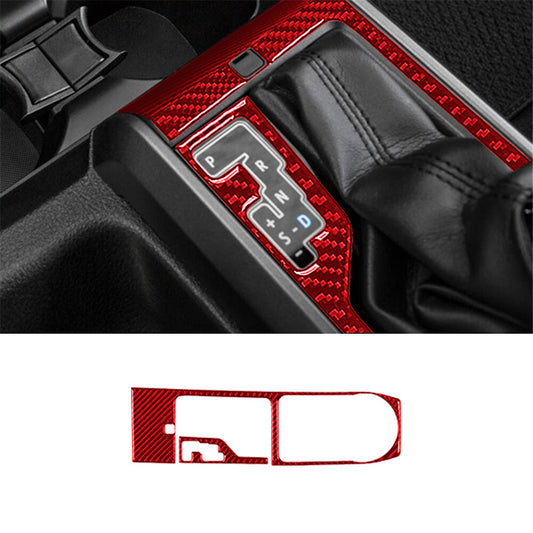 Red Carbon Fiber Center Radio Surround Frame Trim for Dodge for Ram 1500 2013-2015 v