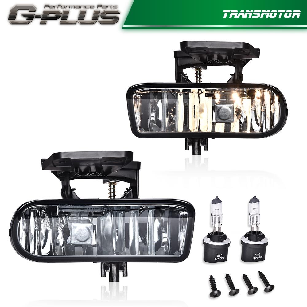 Fits 2000 - 2006 for Suburban Tahoe Smoked Bumper Fog Light Driving Light - v