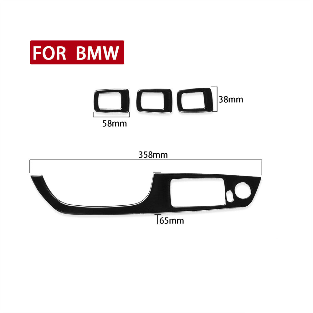 4¡ÁBlack Door Window Lift Switch Button Cover for BMW 3 Series E90 E92/93 2005-12