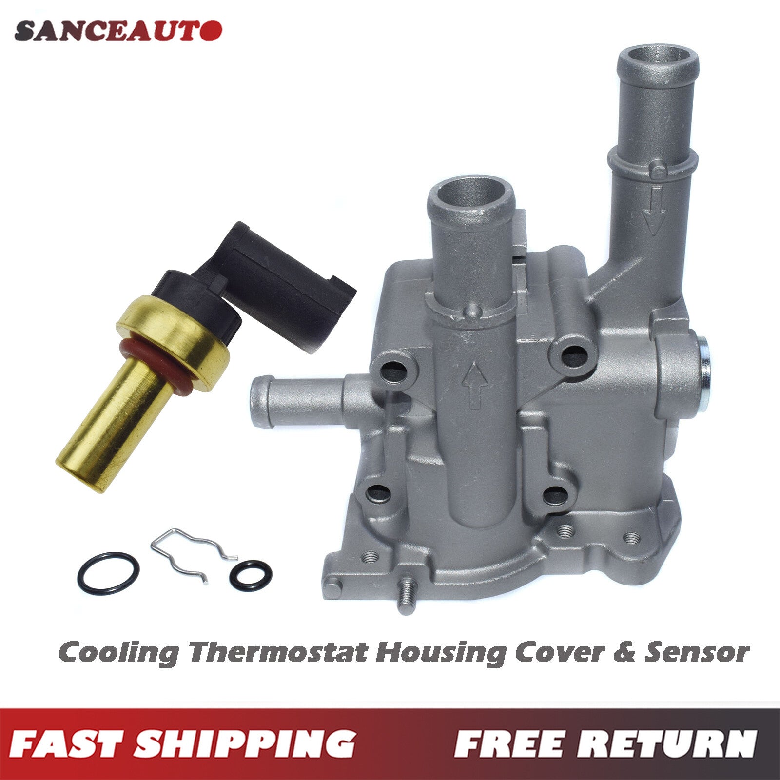 Engine cooling thermostat housing cover and sensor for Cruze Sonic 96817255- n