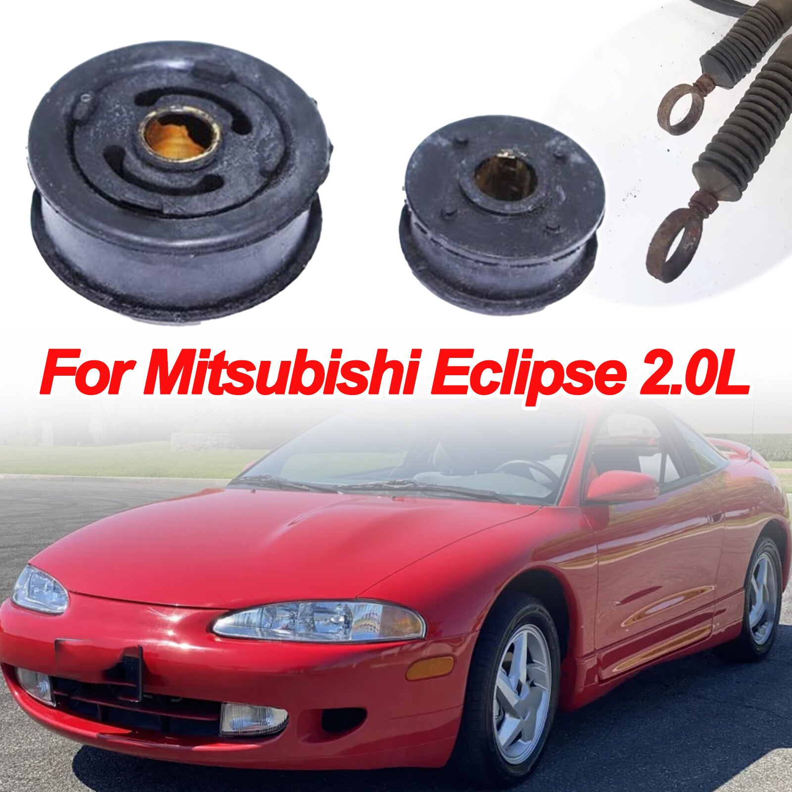 2Pcs for Mitsubishi Eclipse 2.0 Gear Shift Cable Linkage Bushing Gearbox Grommet