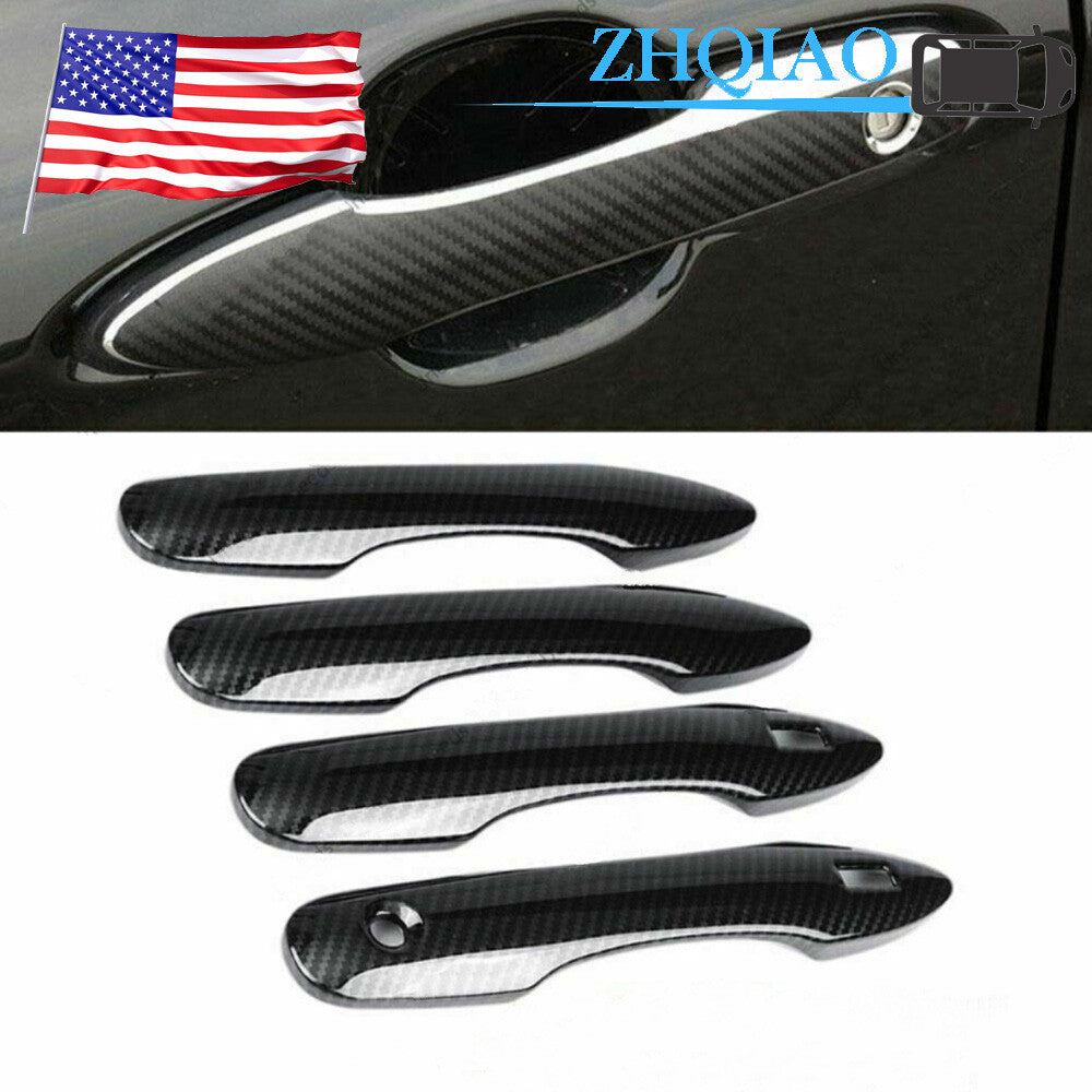 For 2018-2024 for Toyota for Camry CARBON FIBER PRINT Door Handle Covers WITH Smartkey
