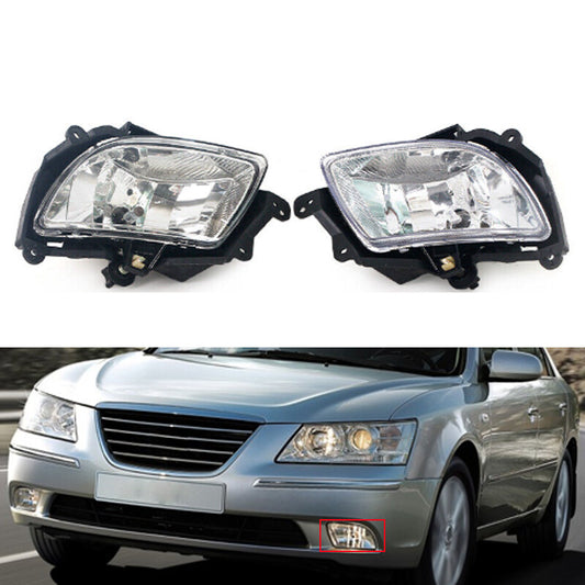 Dual front bumper fog light drive lights for Hyundai Sonata NF Ser2 2008 - 2010