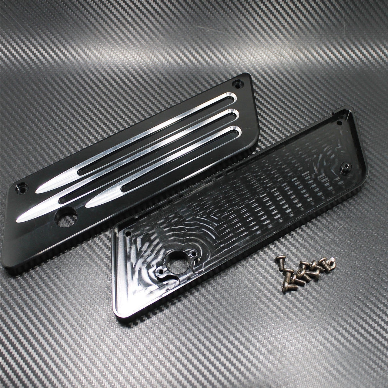 Left Right Black Saddlebag Latch Cover Fit for Harley Touring FLH FLT 1993-2013