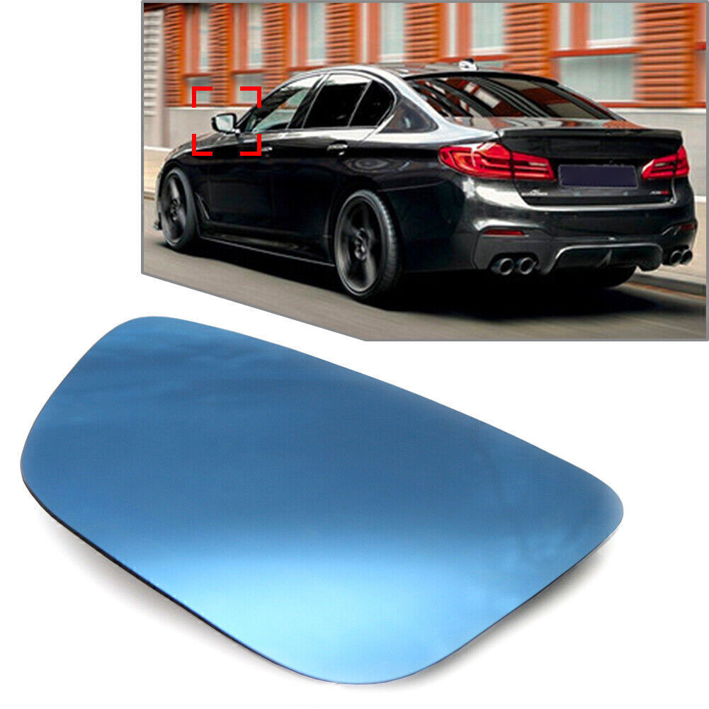 Wing Mirror Glass Aspherical Heated Blue Left Side for BMW 5Series G30 G31 2016+