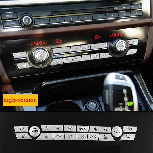 16¡ÁAlloy Silver Air Condition Button AC Switch Trim for BMW 5 Series F10 2014-17