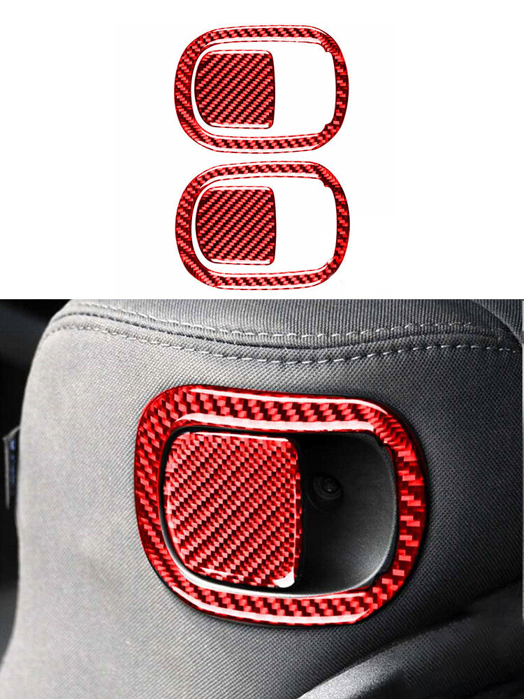 4X Carbon Fiber Rear Overhead Air Vent Trim For Silverado/tahoe/ for sierra 2007-2014 v