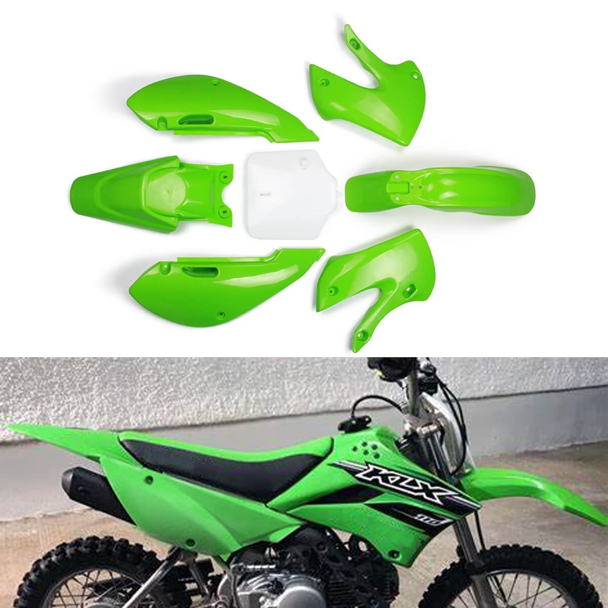 for Kawasaki Plastics Dirt Bike Plastic Fender For KX65 2000-2013 KLX110 02-13
