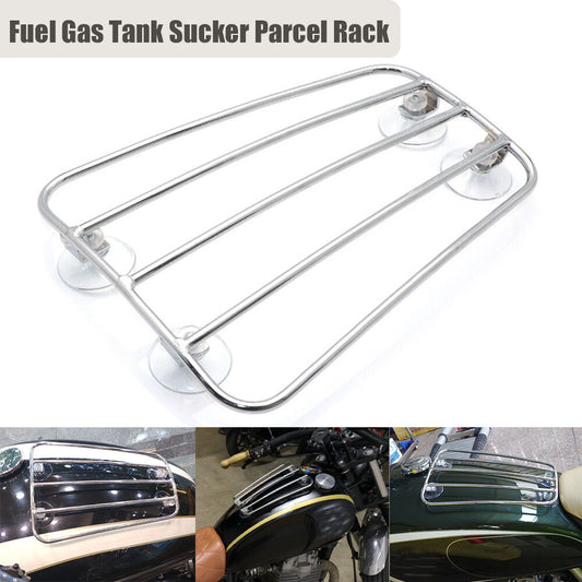 Chrome motor, 4 suction cups, fuel tank suction cup, package holder support, universal - n