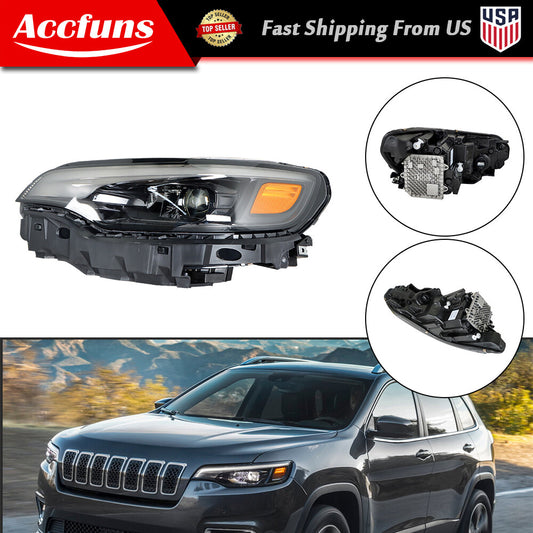 68275944AH LED Headlight for Left Driver's Side, suitable for 2019-2022 for Jeep Cherokee. n