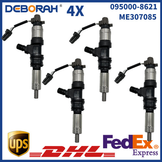 4PCS Fuel Injector 095000-8621 095000 8621 Fit for MITSUBISHI Fuso 6M60 6M60T