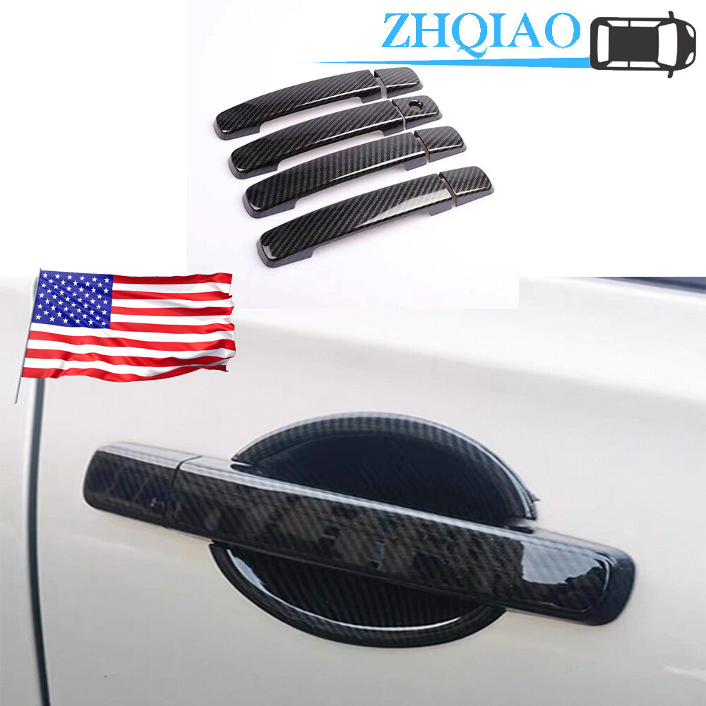 Door Handle Cover For 2005-2022 for Nissan Frontier 07-12 Sentra CARBON FIBER PRINT