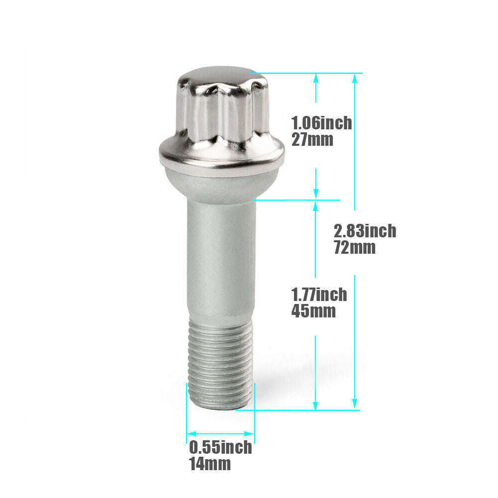 10Pcs for Mercedes Benz CL E GL GLK ML S-Class Wheel Lug Bolt Screw 0009905407 Q