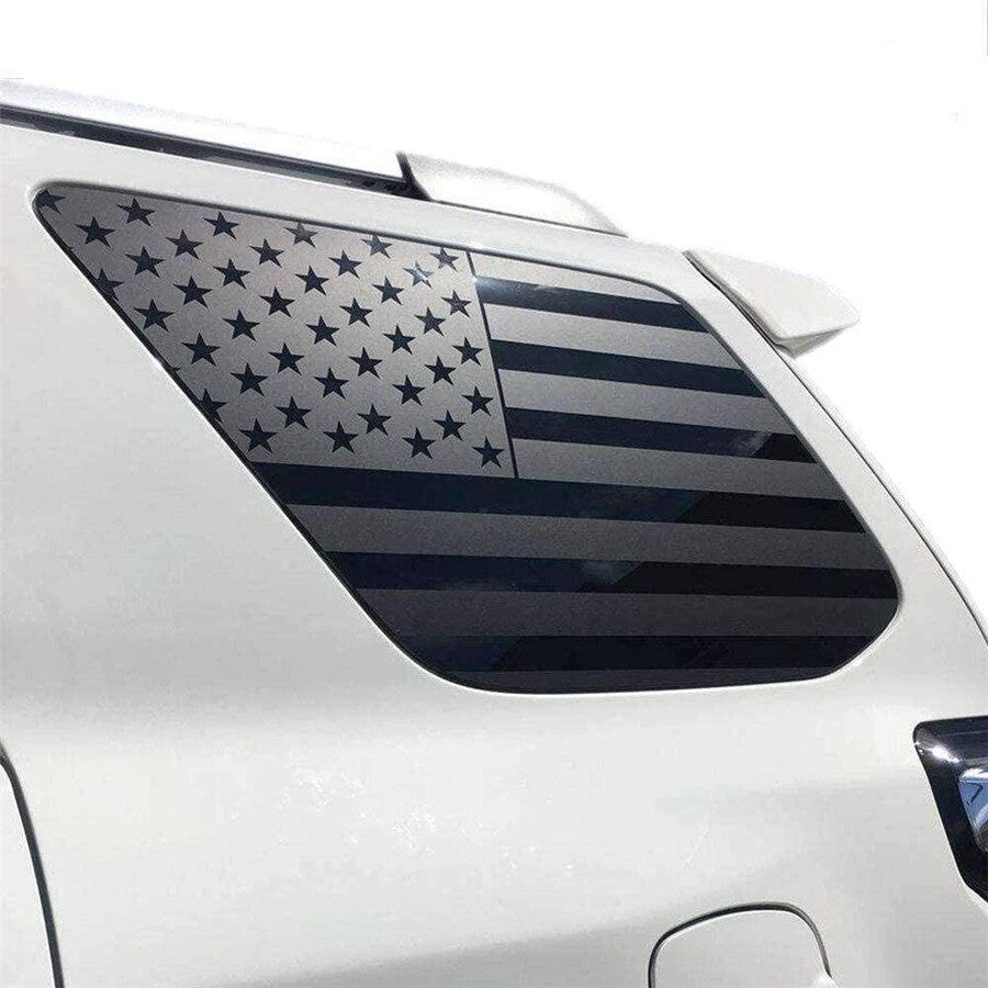 2PCS American Flag Stickers Rear Window Decals for Toyota for 4Runner 2003-09 Q