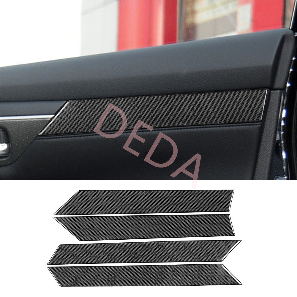 Carbon Fiber Interior Door Panel Decoraitve Trim for Nissan Altima Teana 2013-18