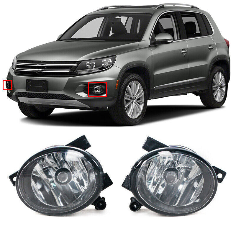 for VW for Tiguan 2012 2013-2017 Left Right Front Clean Lens Fog Light Lamp