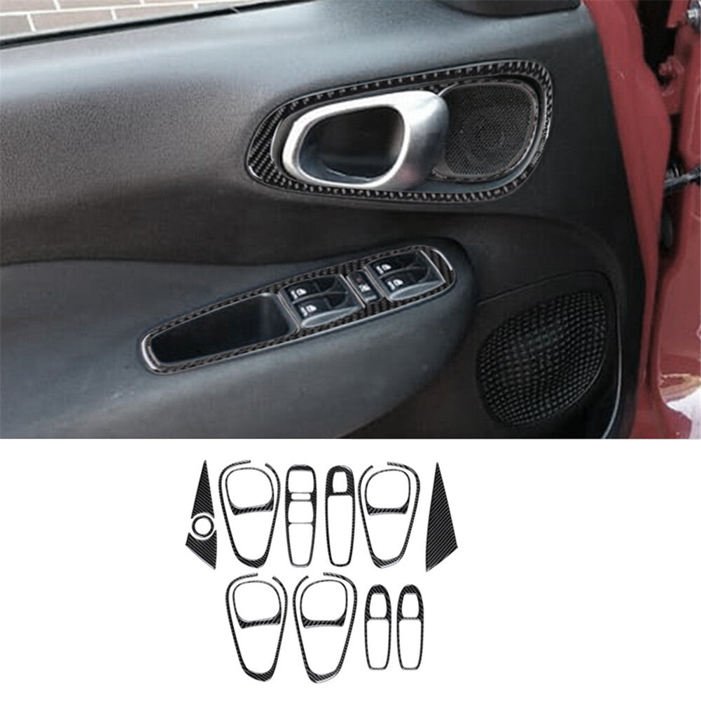 Red Carbon Fiber Watercup Holder Panel Trim Cover For Sonic 2012-2016 v
