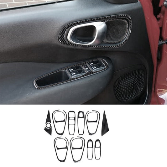 Red Carbon Fiber Watercup Holder Panel Trim Cover For Sonic 2012-2016 v