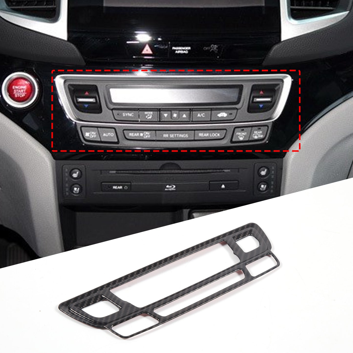 2-Pack Red Headlight Grille Vent Trim Cover Frame for Tundra 2022-23- v