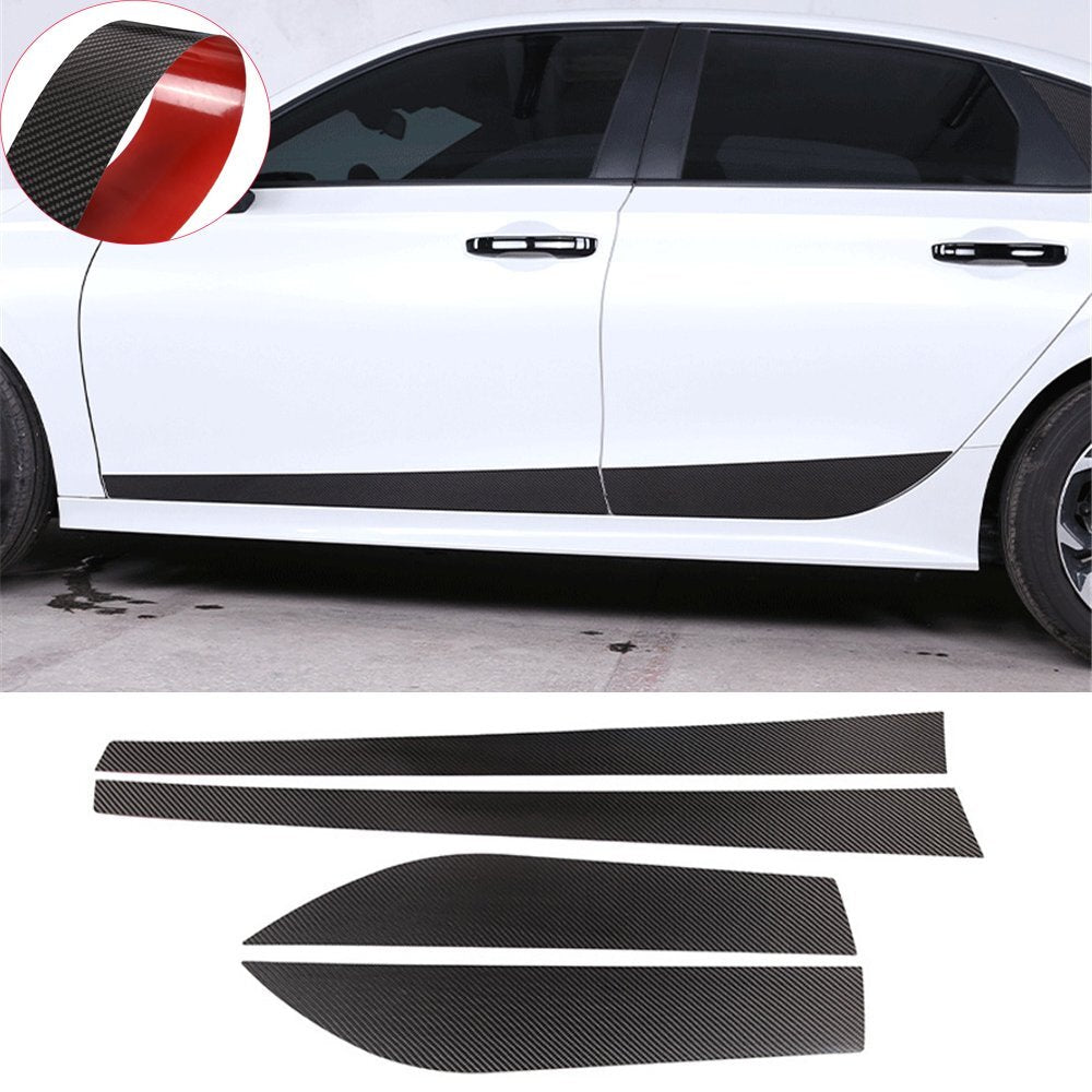 4¡ÁCarbon Fiber Side Door Body Molding Panel Cover for Honda for Civic 11th 2022 2023