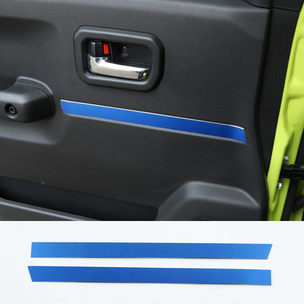 Fit for Suzuki for Jimny 2019-22 Alloy Blue Interior Door Panel Trim Car Accessories