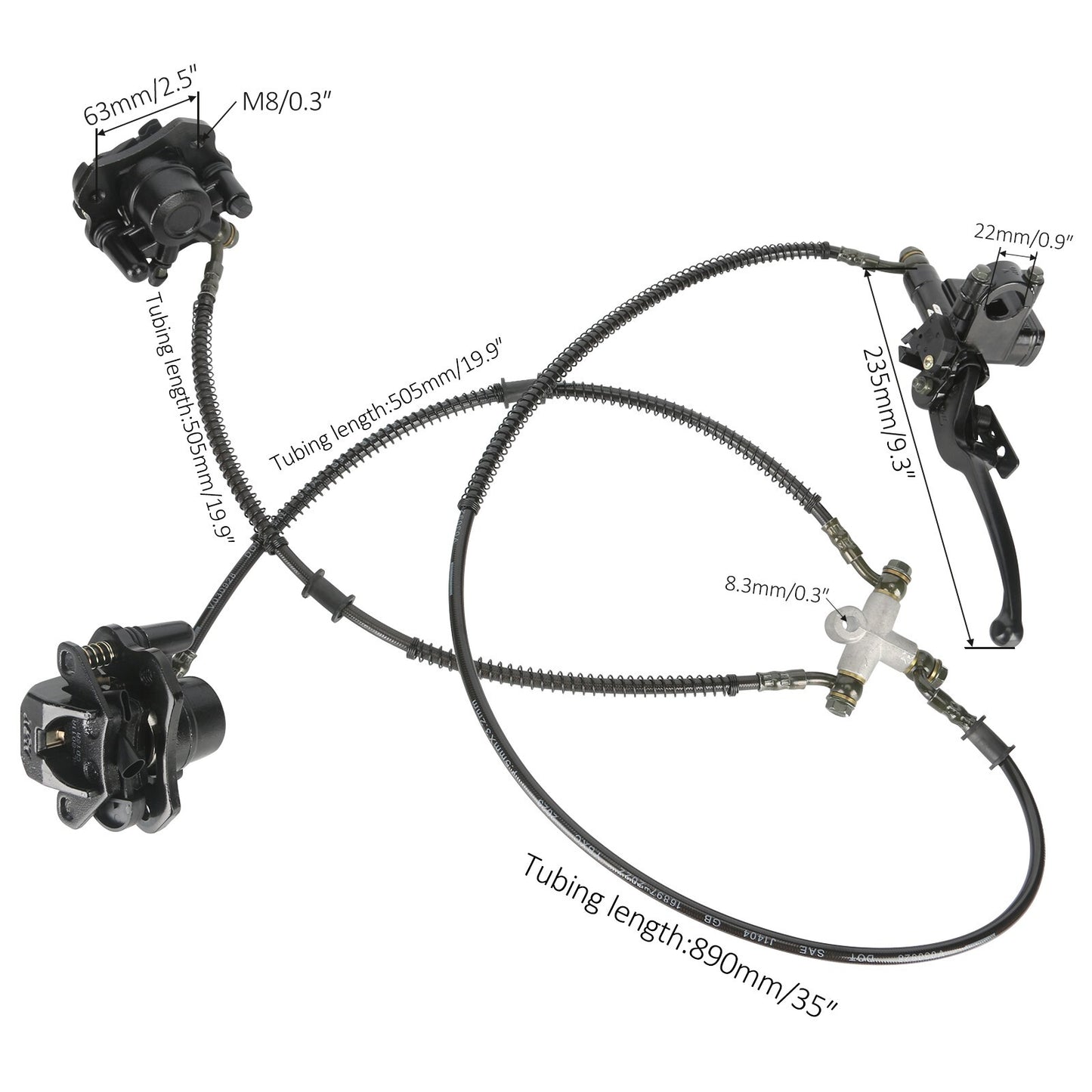 All-terrain vehicle go-kart front steering joint brake disc wheel hub tie rod end 4-wheel vehicle
