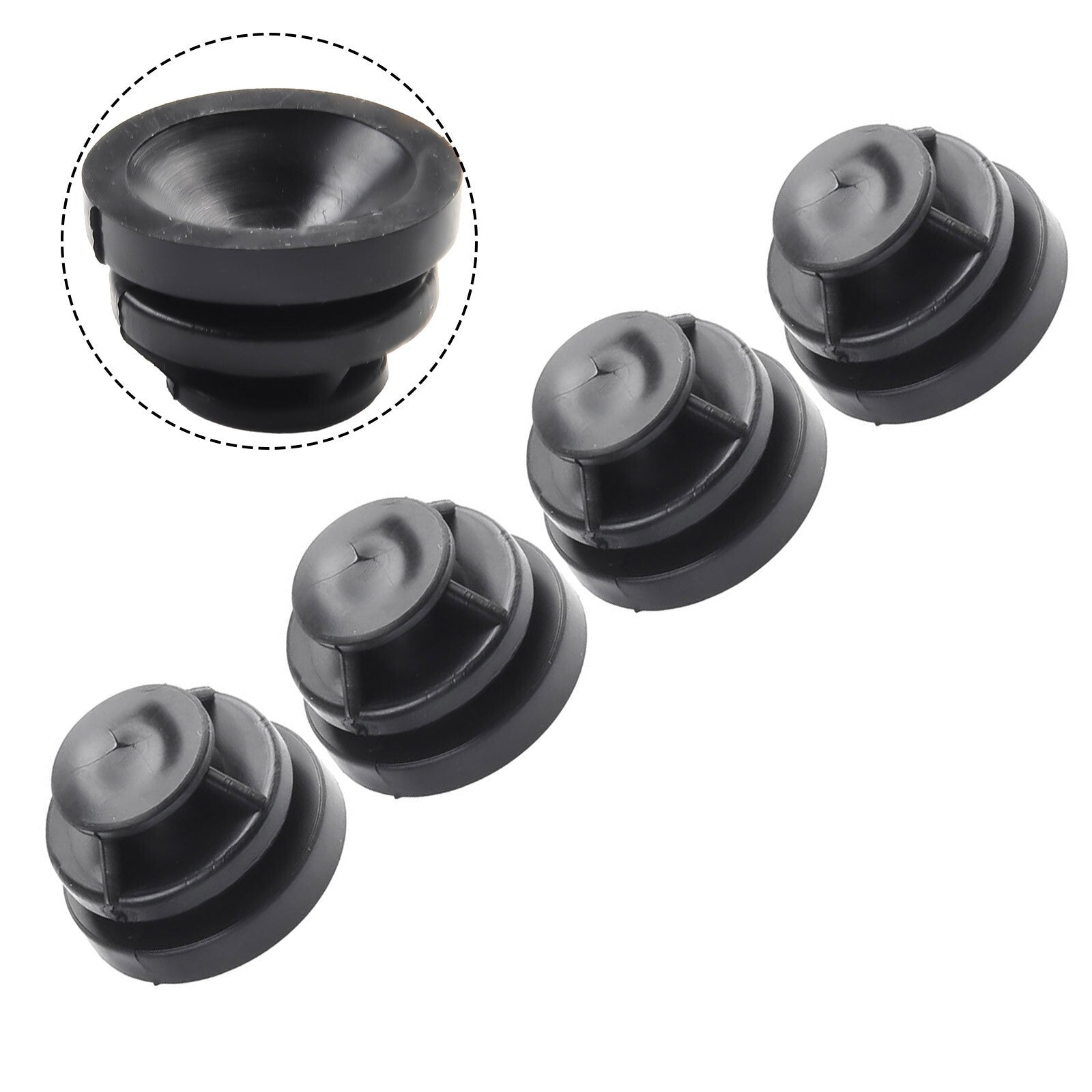 Car engine hood rubber bracket 4-piece replacement part P30110238